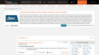 
                            2. Flipkart Recruitment 2019 | Flipkart Careers | Jobs in Flipkart Latest 15 ...