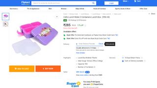 
                            12. Flipkart.com | Cello Lunch Mate 2 Containers Lunch Box -