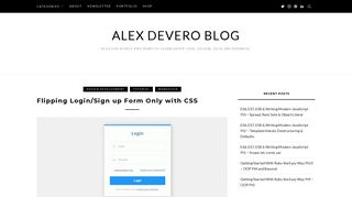 
                            2. Flipping Login/Sign up Form Only with CSS - Alex Devero Blog