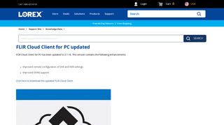 
                            3. FLIR Cloud Client for PC updated | Lorex