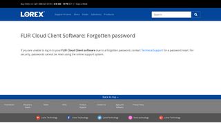 
                            5. FLIR Cloud Client Software: Forgotten password - Lorex Support ...