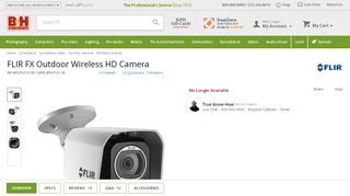 
                            12. FLIR FX Outdoor Wireless HD Camera FXV101-W B&H Photo Video
