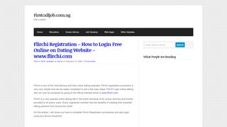 
                            11. Flirchi Registration – How to Login Free Online on Dating Website ...