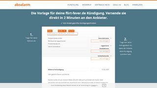 
                            5. flirt-fever.de online kündigen | geprüfte Vorlage - Aboalarm