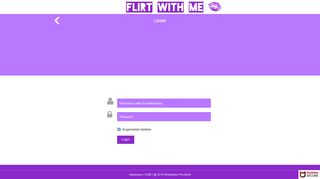 
                            8. Flirt with me | Login