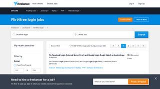 
                            9. Flirt4free login Jobs, Employment | Freelancer