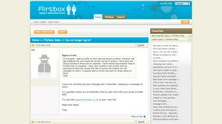 
                            11. Flirtbox Help >> Can no longer log in? - Flirtbox.net