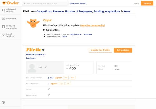
                            11. Flirtic.ee Competitors, Revenue and Employees - Owler Company ...