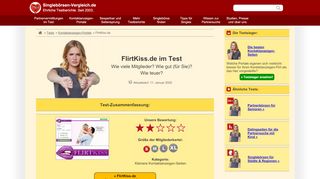 
                            3. FlirtKiss.de im großen Singlebörsen-Test 2019 - Singlebörsen-Vergleich
