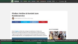 
                            8. FlixBus: Hotline & Kontakt zum Kundenservice – GIGA