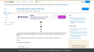 
                            9. Float login form to right of the nav - Stack Overflow