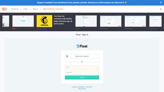 
                            11. Float - Login Site | Float — Nicely done