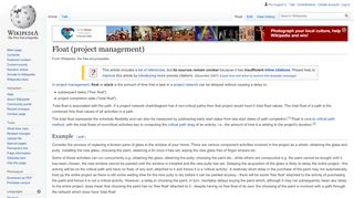 
                            11. Float (project management) - Wikipedia