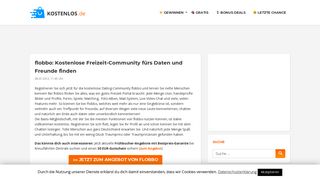 
                            2. flobbo: Kostenlose Freizeit-Community fürs Daten und ... - Kostenlos.de