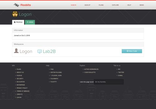 
                            6. Floobits: Logon