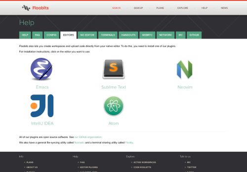 
                            7. Floobits: Plugin Help