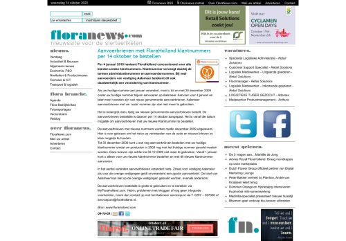 
                            8. FloraNews.com - Aanvoerbrieven met FloraHolland klantnummers per ...