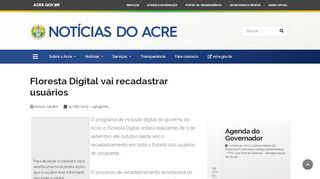 
                            11. Floresta Digital vai recadastrar usuários « Notícias do Acre