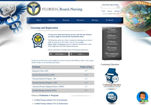 
                            9. Florida Board of Nursing » Licensing and Registration - Licensing ...