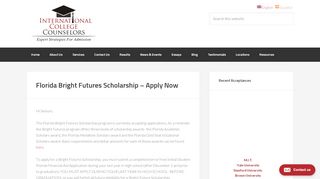 
                            3. Florida Bright Futures Scholarship - Apply Now - International College ...