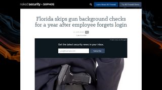 
                            6. Florida skips gun background checks for a year after employee forgets ...