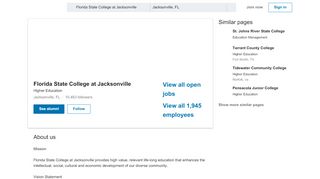 
                            11. Florida State College at Jacksonville | LinkedIn