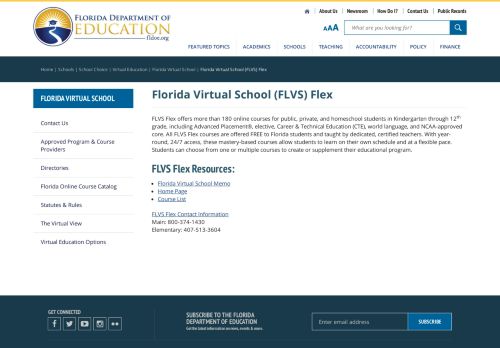 
                            6. Florida Virtual School (FLVS) Flex - Florida Department of Education