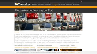 
                            5. Flottenleasing - Fuhrparkleasing- Sixt-Leasing