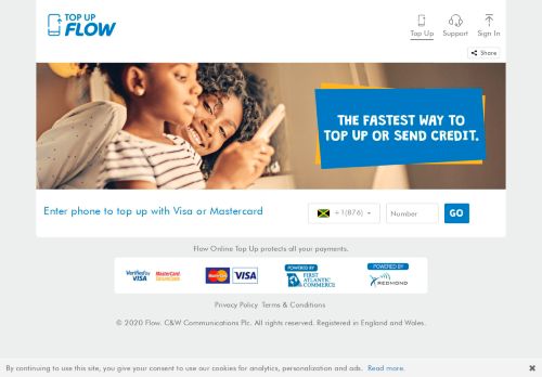
                            13. Flow Online top up - Send mobile credit to the Caribbean