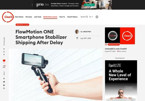 
                            2. FlowMotion ONE Smartphone Stabilizer Shipping After Delay ...