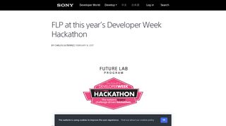 
                            9. FLP at this year's Developer Week Hackathon - Sony Developer World