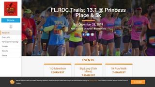 
                            13. FL.ROC Trails: 13.1 @ Princess Place & 5k - RunSignup