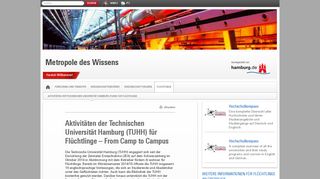 
                            8. Flüchtlinge TUHH - Metropole des Wissens