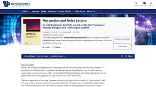
                            12. Fluctuation and Noise Letters - World Scientific