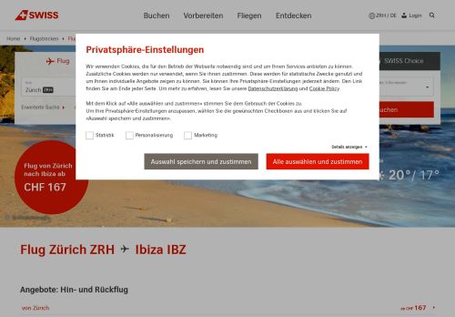 
                            10. Flug Zürich (ZRH) - Ibiza (IBZ) ab CHF 114 | SWISS