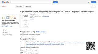 
                            11. Flügel-Schmidt-Tanger, a Dictionary of the English and German ... - Google बुक के परिणाम