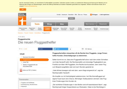 
                            11. Fluggastrechte - Die neuen Fluggasthelfer - Stiftung Warentest