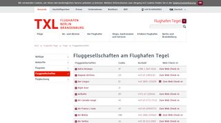 
                            3. Fluggesellschaften am Flughafen Tegel - Berlin Airport