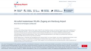
                            2. Flughafen Hamburg - Ab sofort kostenloser WLAN- Zugang am ...