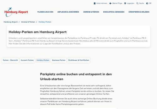 
                            12. Flughafen Hamburg - Holiday-Parker