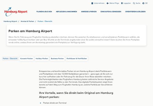 
                            3. Flughafen Hamburg - Online-Parkplatzreservierung - Hamburg Airport