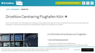 
                            4. Flughafen Köln/Bonn | DriveNow Carsharing