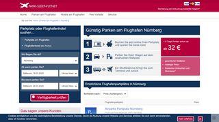 
                            9. Flughafen Nürnberg parken: 8 Tage parken ab 32,- €