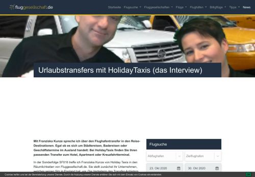 
                            6. Flughafentransfer mit HolidayTaxis (das Interview) - Fluggesellschaft.de