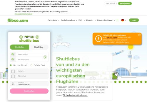 
                            1. Flughafentransfer: Zubringerservice per Shuttlebus | flibco.com