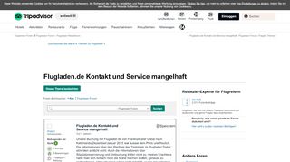 
                            6. Flugladen.de Kontakt und Service mangelhaft - Flugreisen Forum ...