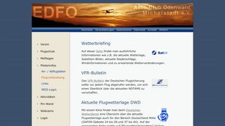 
                            11. Flugvorbereitung mit Links zu Wettervorhersage DWD, VFR-Bulletin ...