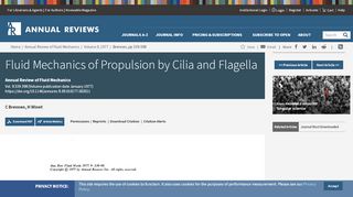 
                            13. Fluid Mechanics of Propulsion by Cilia and Flagella | Annual Review ...