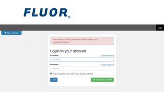 
                            12. Fluor Limited - Login to your account - CAHAN/Everbridge Login
