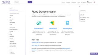 
                            5. Flurry Documentation - Yahoo Developer Network